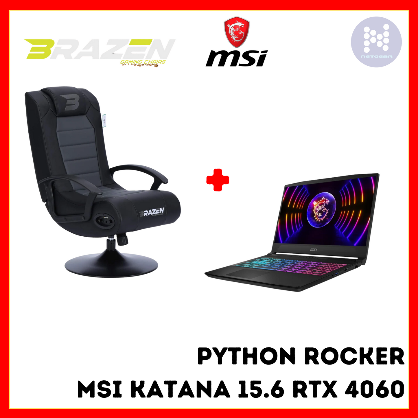 BRAZEN ROCKER AND GAMING LAPTOP MSI KATANA i7 15.6 INCH 1TB 16GB RTX4060