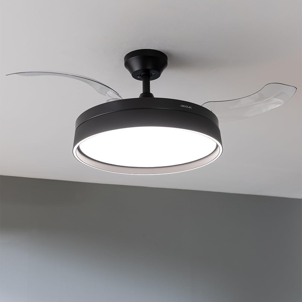ENERGYSILENCE 4280 CEILING FAN BLACK,106CM, 3 HIDDEN BL