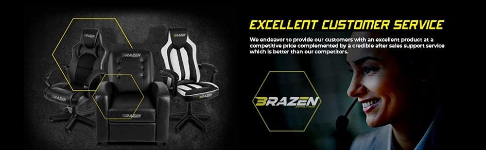 BRAZEN PYTHON2.0 BLUETOOTH ROCKER GAMING CHAIR BLACK & RED