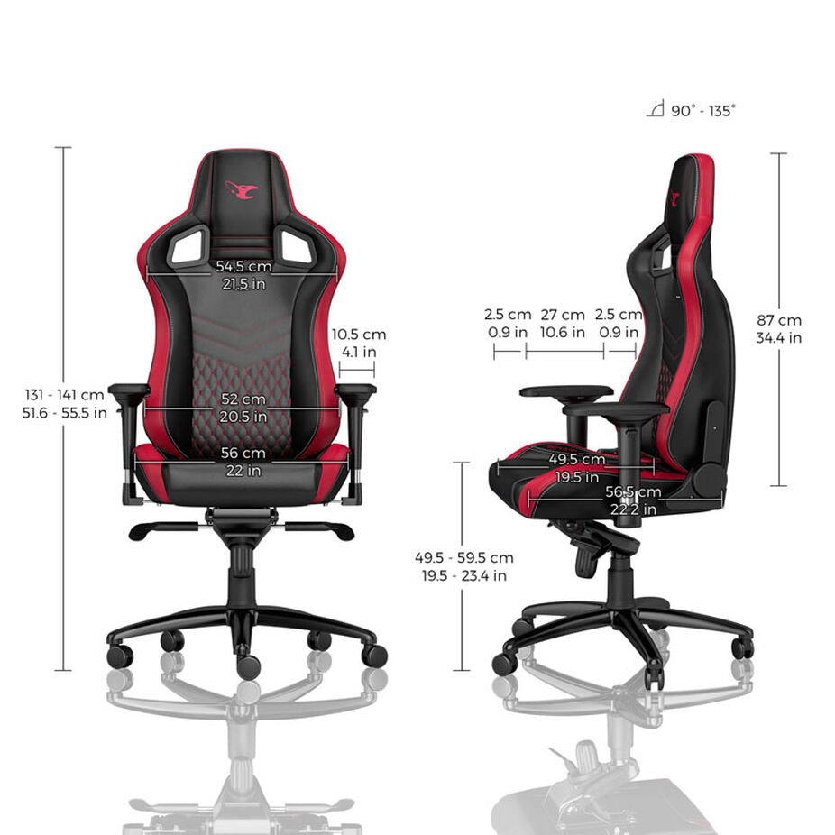 HERO GAMING CHAIR MOUSESPORTS BLACK-RED