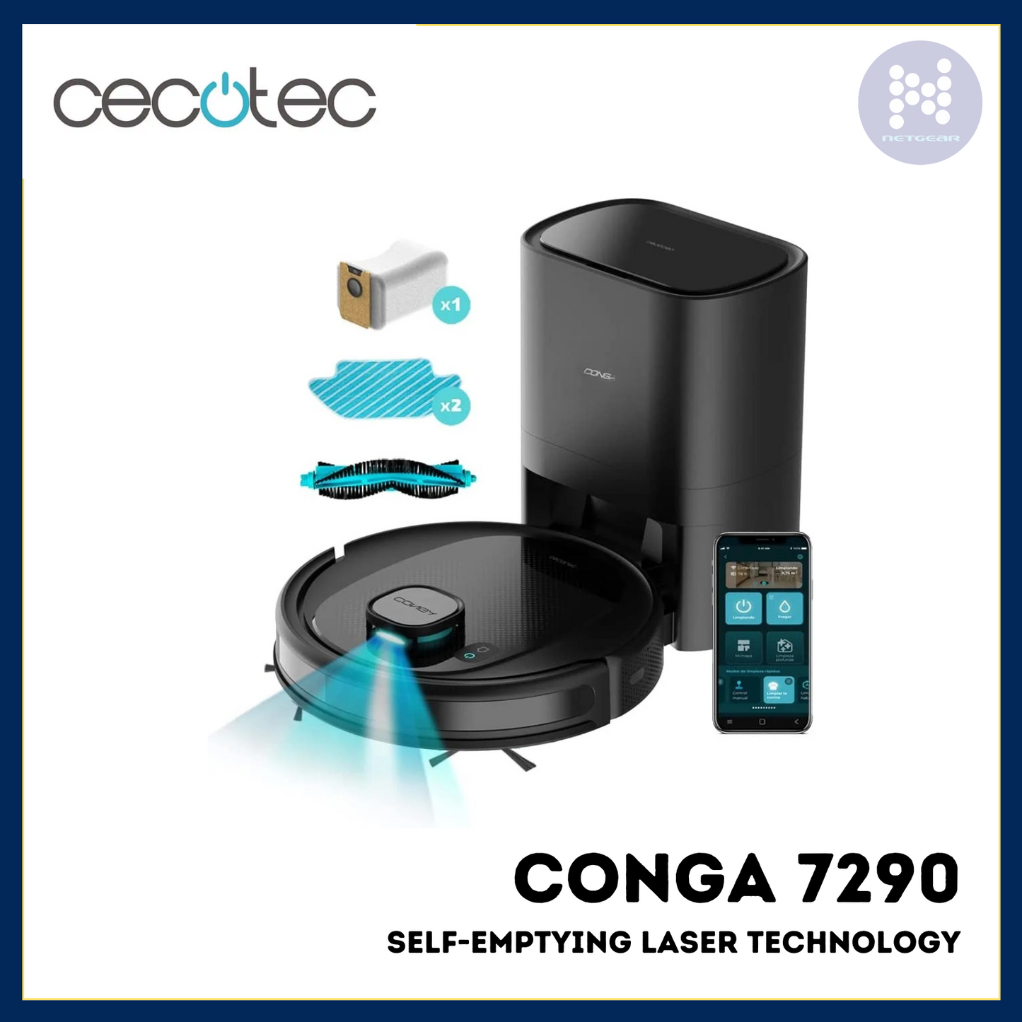 CECOTEC CONGA 7290 WITH SELF-EMPTYING LASER TECNLOGY
