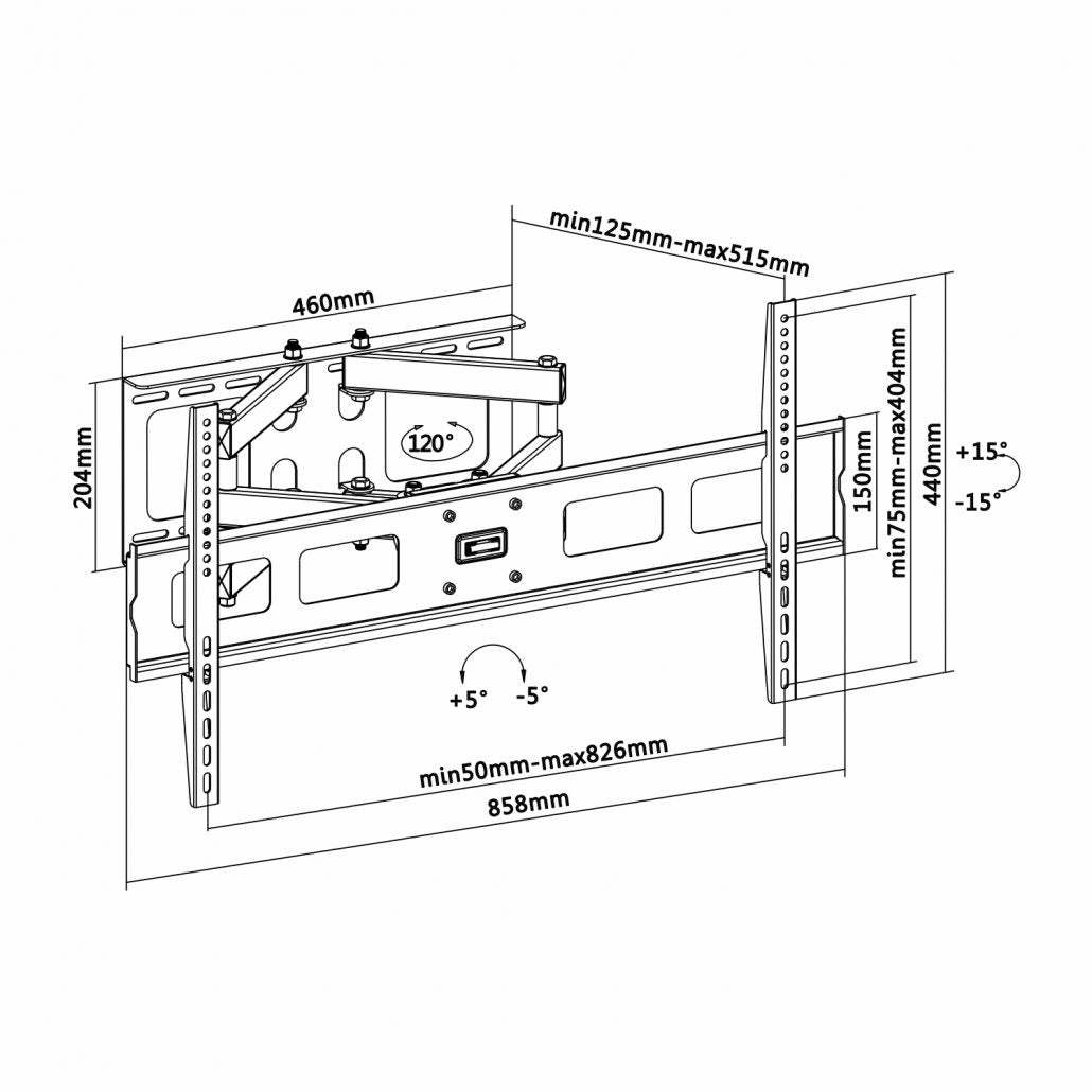 Aisens wall mount for 37-90 swivel / tilt / up to 60kg