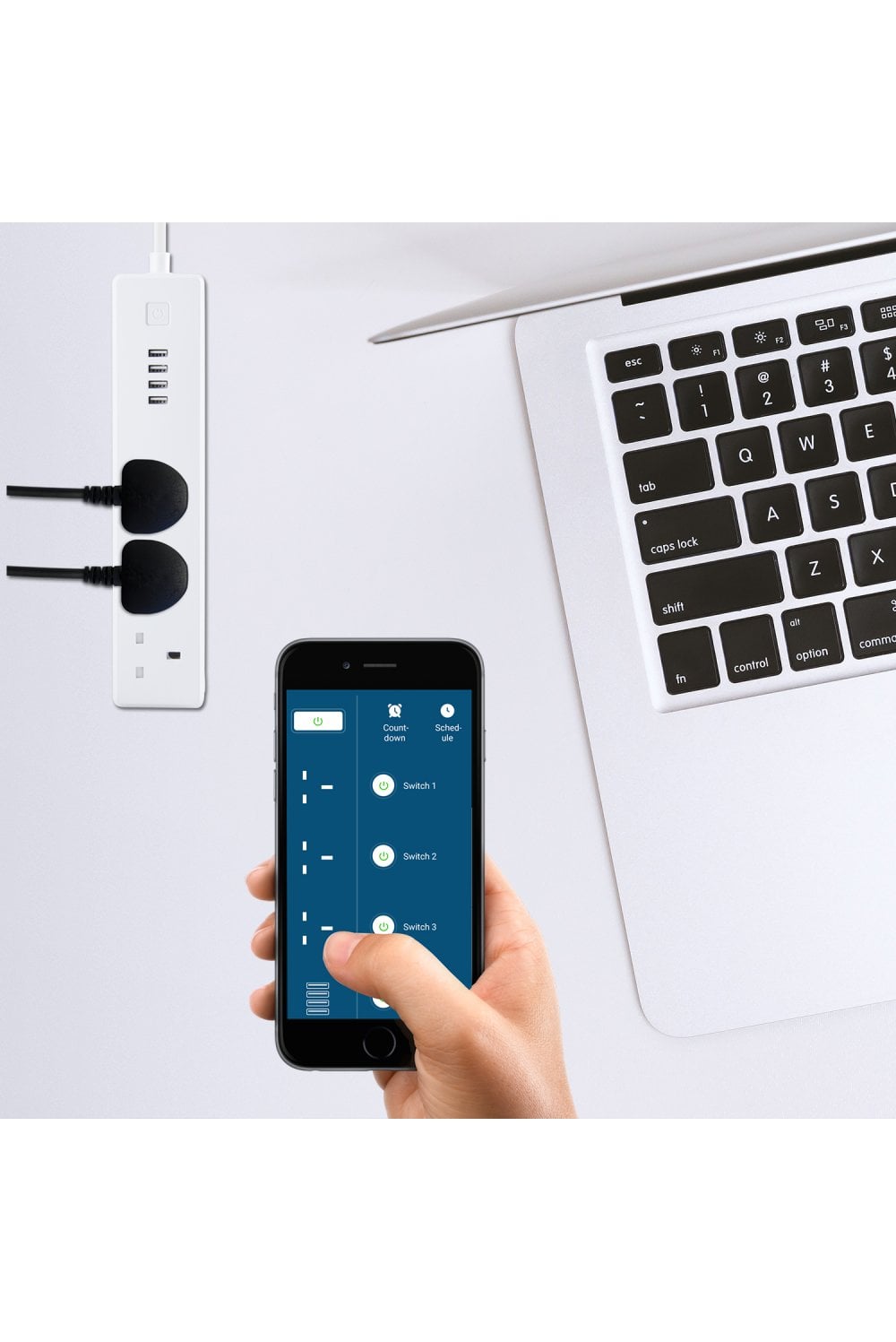 TUYA 1.8M 3 SOCKETS+4 USB SMART MULTIPLUG