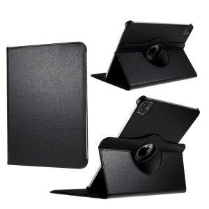 Litchi Skin Leather Case with Rotating Stand for iPad Pro 11-inch.  Black