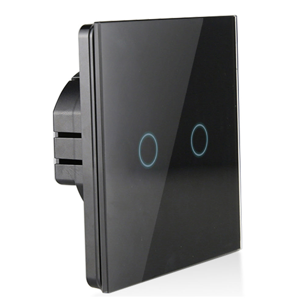 WIFI SMART WALL LIGHTS SWITCH 2 GANG. ALEXA/GOOGLE HOME COMPATIBLE