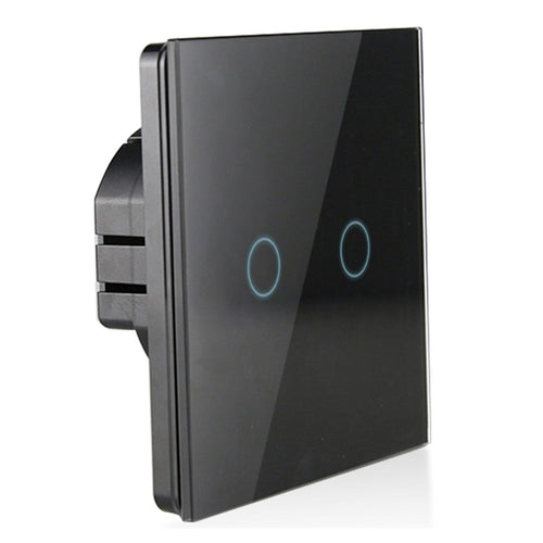 WIFI SMART WALL LIGHTS SWITCH 2 GANG. ALEXA/GOOGLE HOME COMPATIBLE