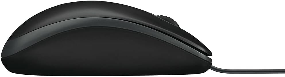 Logitech B100 Mouse - Optical - Cable - 3 Button
