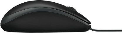 Logitech B100 Mouse - Optical - Cable - 3 Button