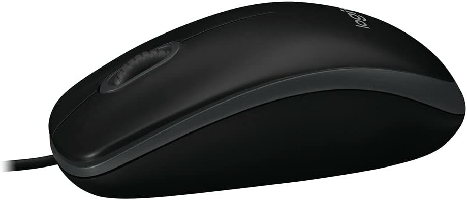 Logitech B100 Mouse - Optical - Cable - 3 Button