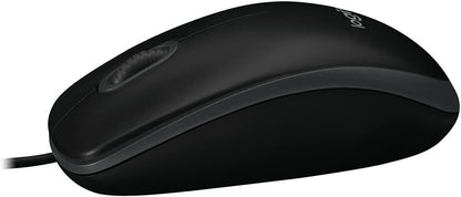 Logitech B100 Mouse - Optical - Cable - 3 Button