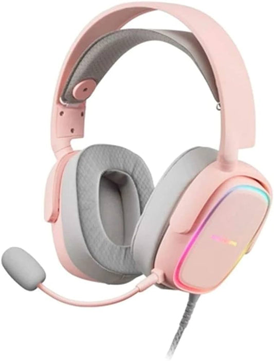 MARS HEADPHONES W/MIC RGB JACK PINK