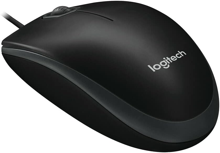 Logitech B100 Mouse - Optical - Cable - 3 Button