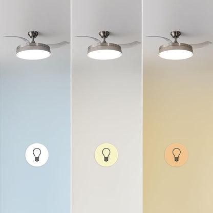 ENERGYSILENCE 4280 CEILING FAN WHITE,106CM, 3 HIDDEN BL
