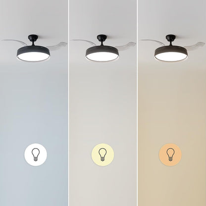 ENERGYSILENCE 4280 CEILING FAN BLACK,106CM, 3 HIDDEN BL