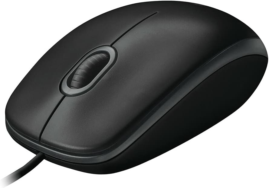 Logitech B100 Mouse - Optical - Cable - 3 Button