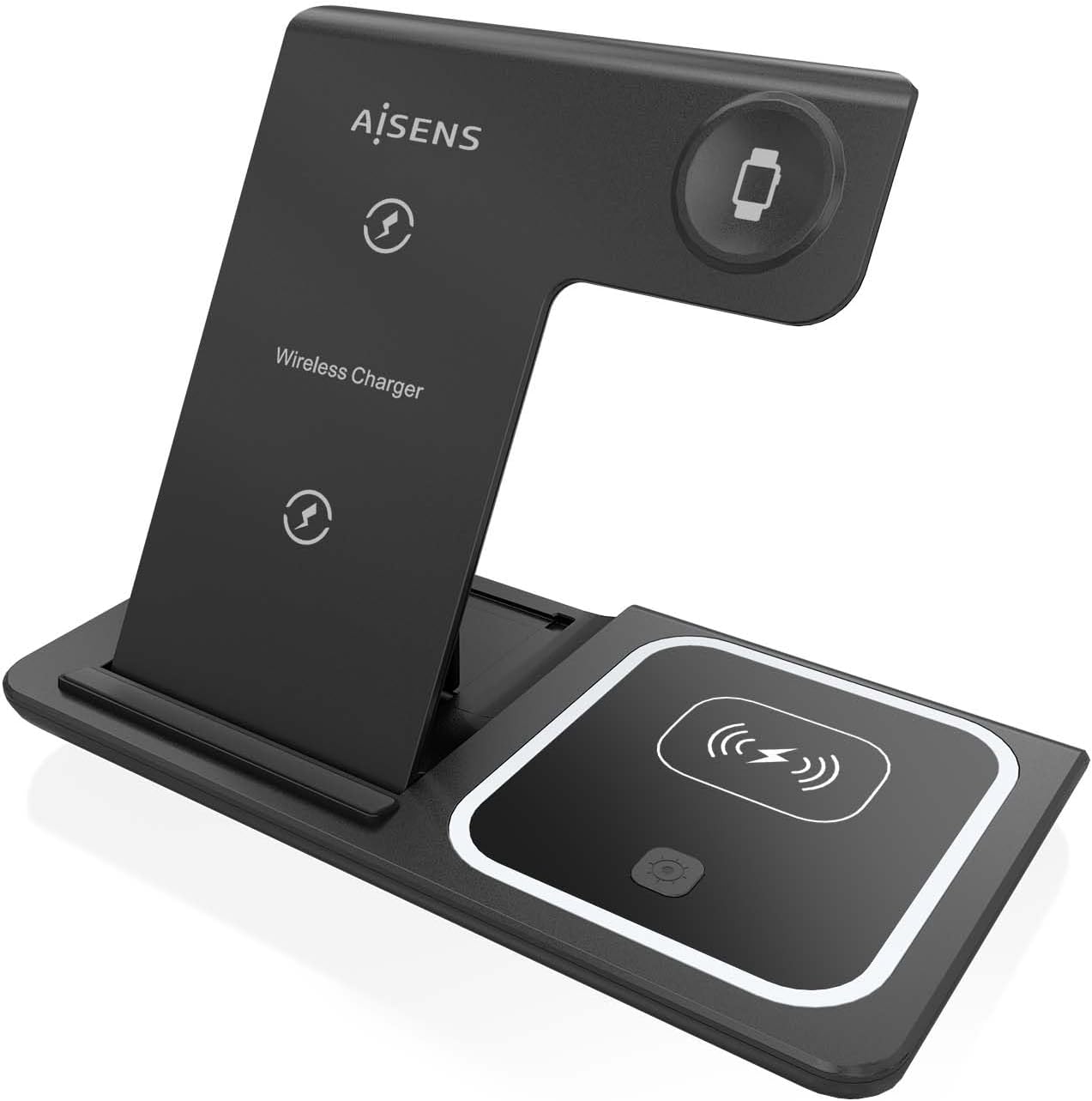 AISENS 3-1 WIRELESS CHARGING DOCK 15W (-44) BLACK