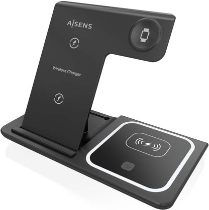 AISENS 3-1 WIRELESS CHARGING DOCK 15W (-44) BLACK