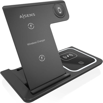 AISENS 3-1 WIRELESS CHARGING DOCK 15W (-44) BLACK