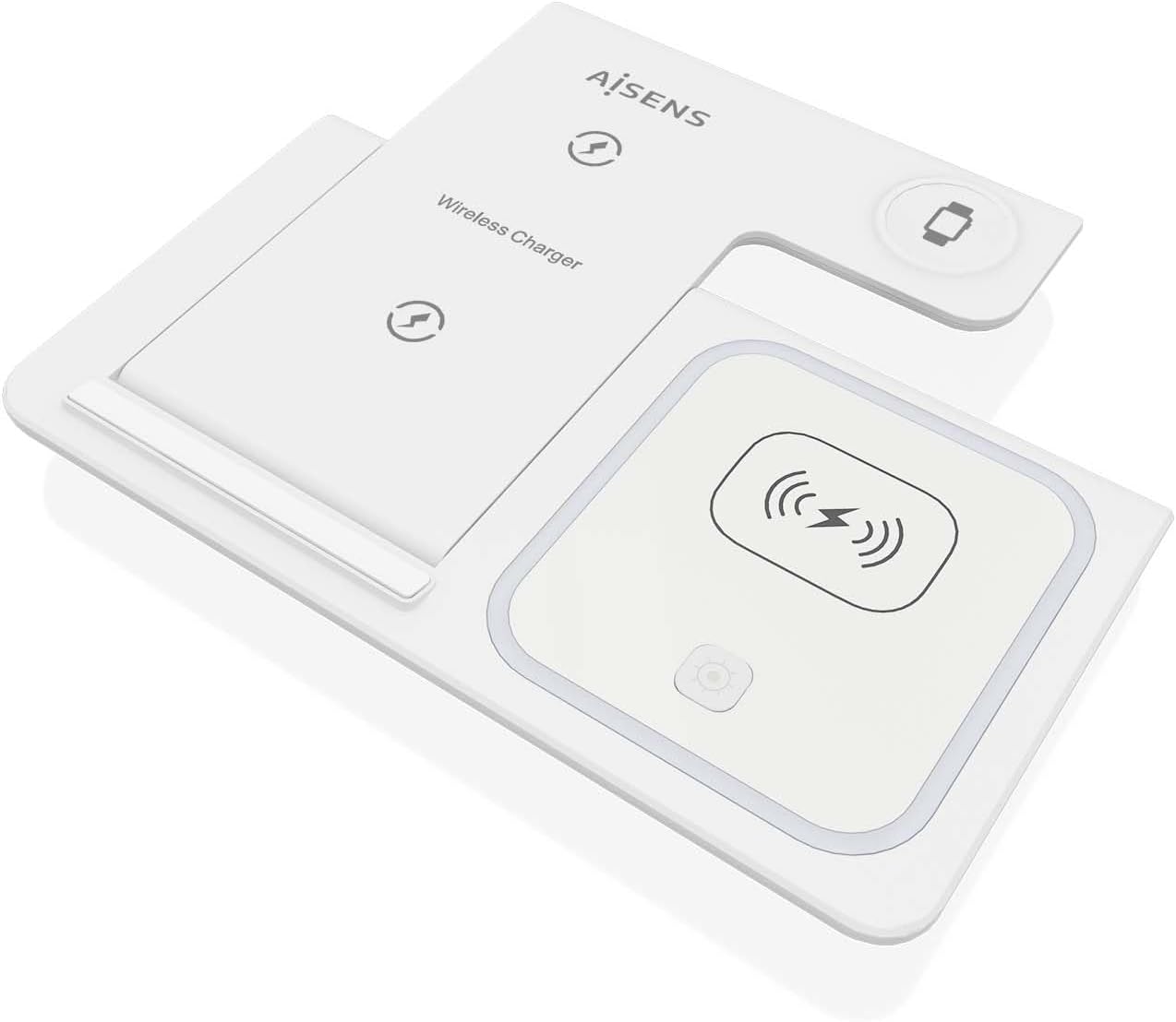 AISENS 3-1 WIRELESS CHARGING DOCK 15W (-44) WHITE
