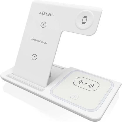 AISENS 3-1 WIRELESS CHARGING DOCK 15W (-44) WHITE