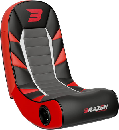 BRAZEN PYTHON2.0 BLUETOOTH ROCKER GAMING CHAIR BLACK & RED