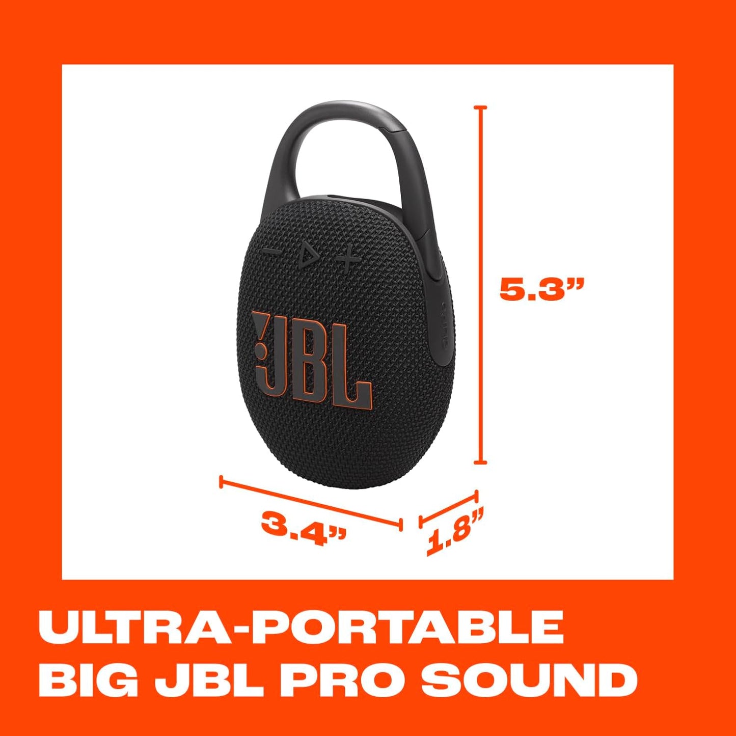 JBL CLIP 5 BLACK BT PORTABLE SPEAKER
