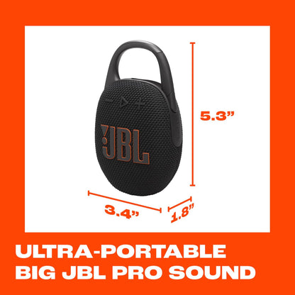 JBL CLIP 5 BLACK BT PORTABLE SPEAKER