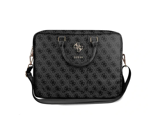 Guess PU 4G Metal Logo Computer Bag 15/16" Grey