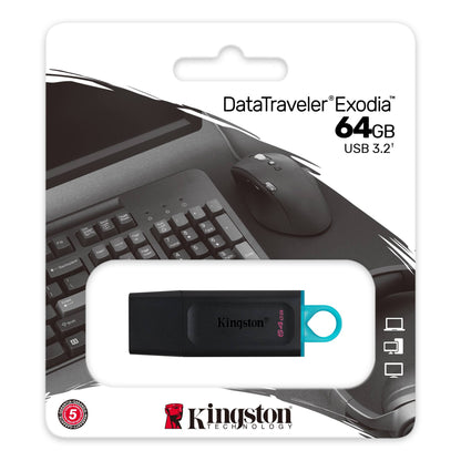 KINGSTON DATA TRAVELER EXODIA 64GB USB 3.2 PENDRIVE