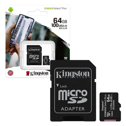 KINGSTON CANVAS SELECT PLUS MICROSD 64GB CARD