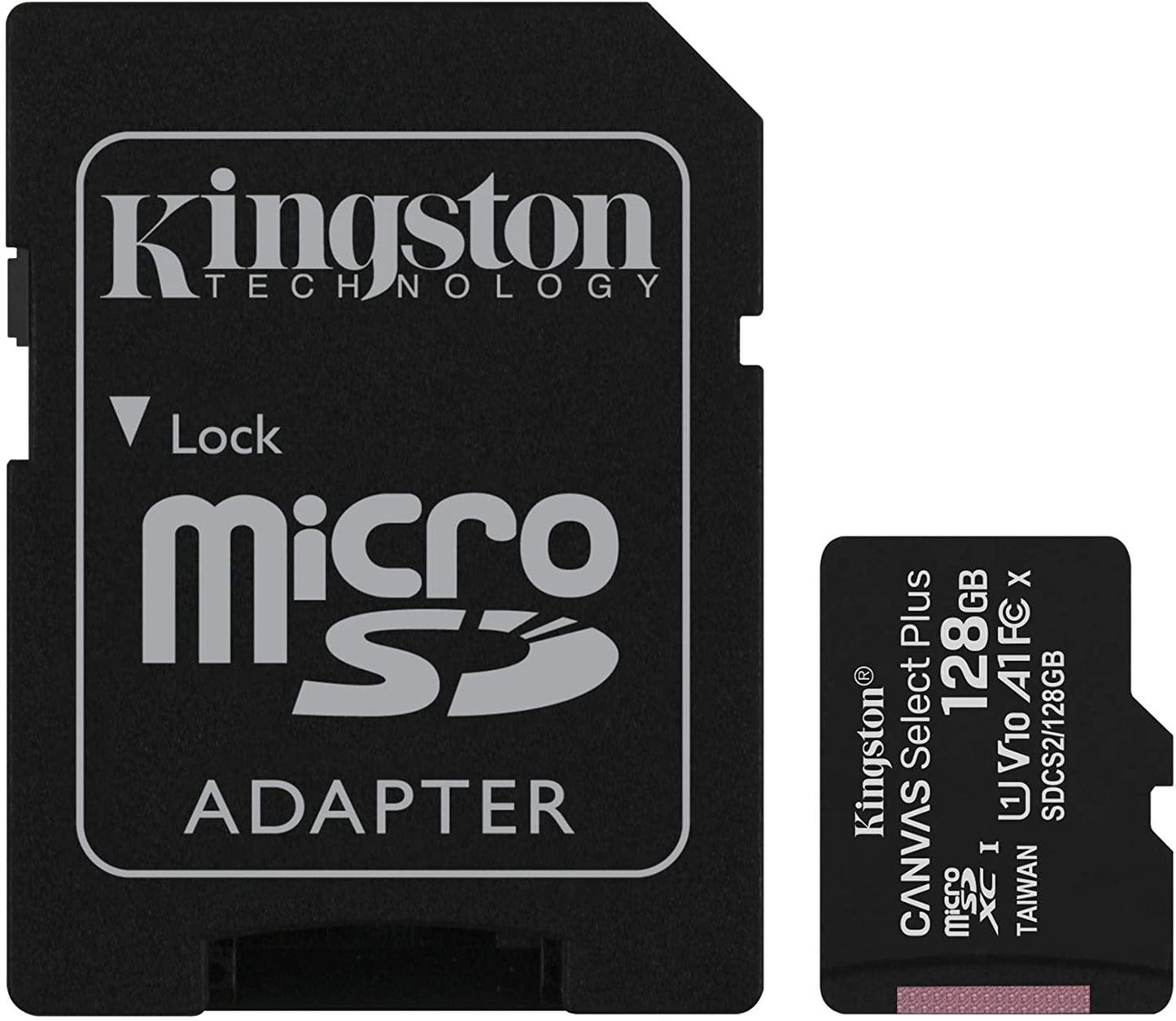 KINGSTON CANVAS SELECT PLUS 128GB MICRO SD CARD CLASS 10 W/ADAPTER
