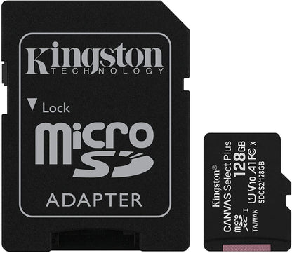 KINGSTON CANVAS SELECT PLUS 128GB MICRO SD CARD CLASS 10 W/ADAPTER