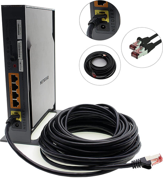 1 M CAT6 BLACK CABLE