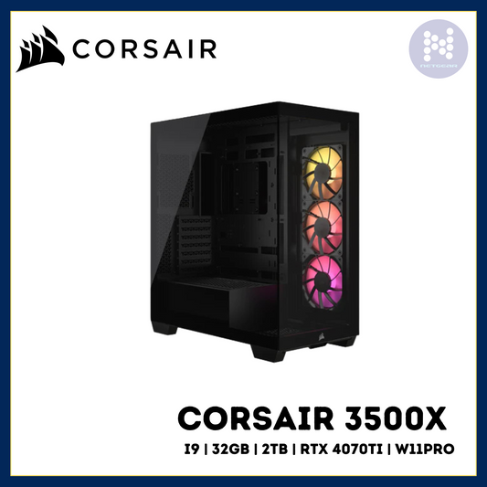 CORSAIR 3500X GAMING PC i9 32GB 2TB 4070TI W11PRO
