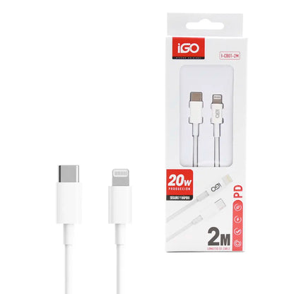 IGO 2M LIGHTNING CABLE TO USB-C