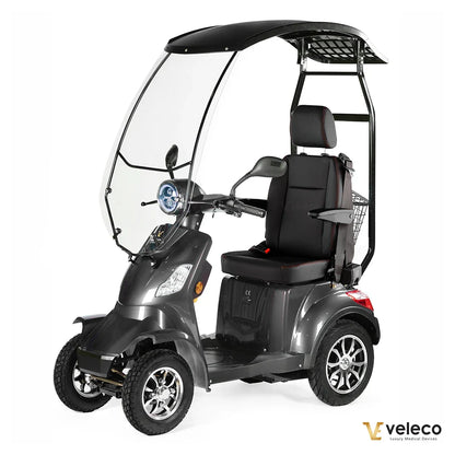 FASTER GREY CAPTAIN SEAT & CANOPY 4 SOLID WHEELS GEL