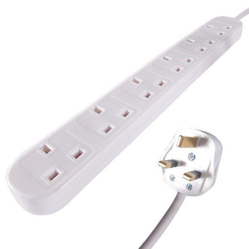 5M 6 WAY SURGE PROTECTOR WHITE