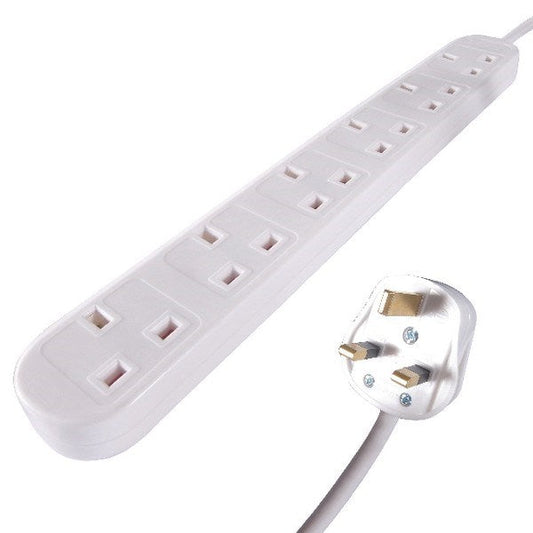 5M 6 WAY SURGE PROTECTOR WHITE