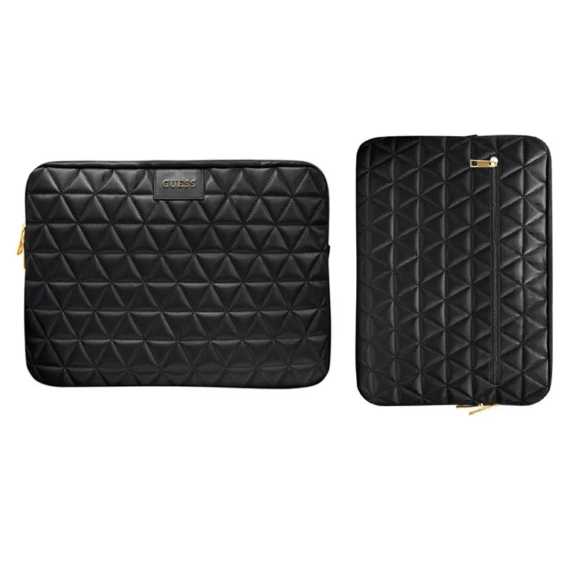 Guess PU Quilted 4G Metal Logo Computer Bag 15/16 Black