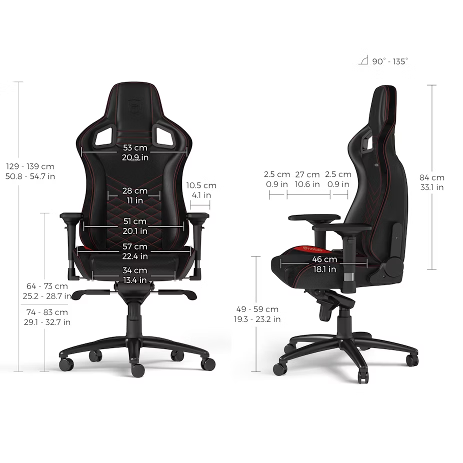 EPIC PU LEATHER GAMING CHAIR BLACK BLUE