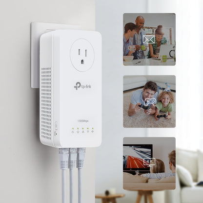 TP-LINK AV1300 GIGABIT PASSTHROUGH POWERLINE WIFI KIT