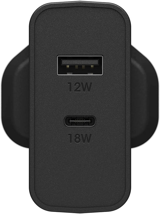OTTERBOX 30 W AC ADAPTER UK-1 USB-C 18W. USB A 12W