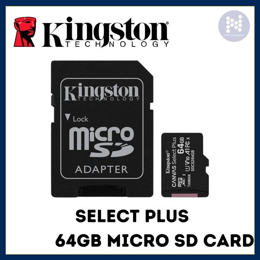 KINGSTON CANVAS SELECT PLUS MICROSD 64GB CARD