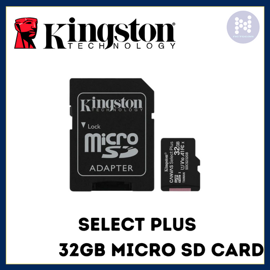KINGSTON CANVAS SELECT PLUS 32GB MICRO SD CARD CLASS 10 W/ADAPTER