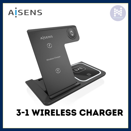 AISENS 3-1 WIRELESS CHARGING DOCK 15W (-44) BLACK