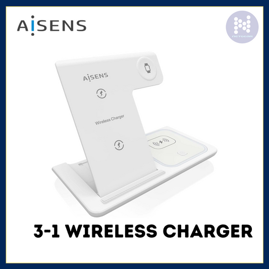 AISENS 3-1 WIRELESS CHARGING DOCK 15W (-44) WHITE