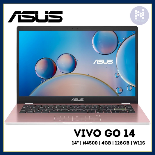 ASUS VIVO GO 14 INTEL N4500 4GB 128SSD PINK WIN11S