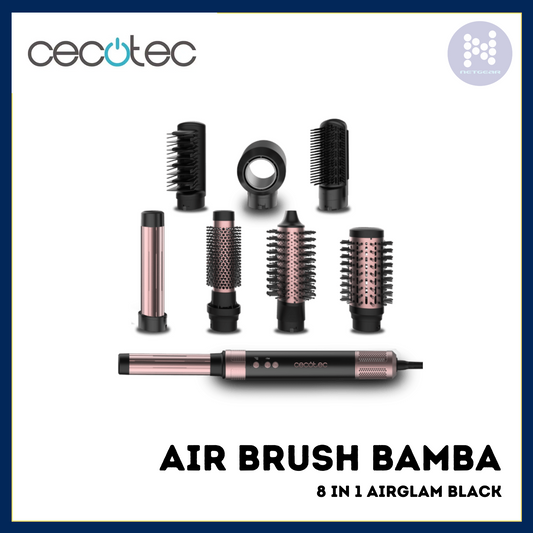 Cecotec air brush Bamba CeramicCare 8in1 AirGlam Black