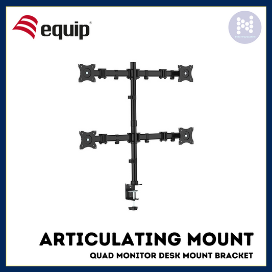 13-27" Articulating Quad Monitor Desk Mount Bracket"