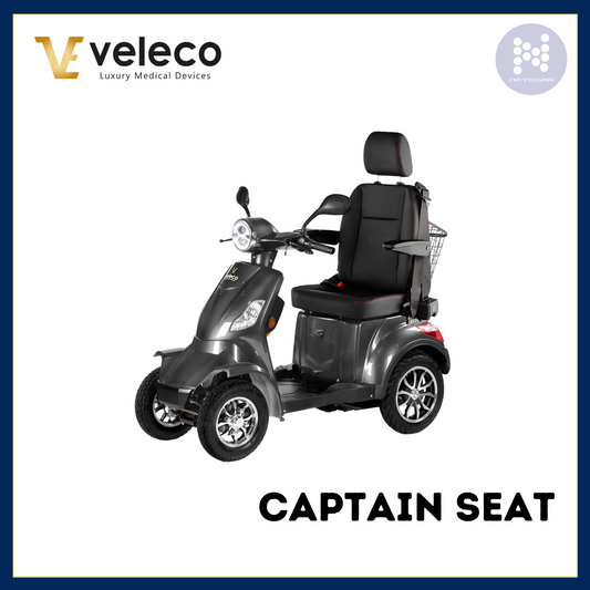 FASTER GREY CAPTAIN SEAT 4 SOLID WHEELS GEL BATTERY